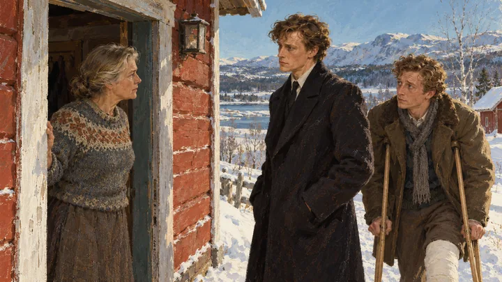 Illustration peinte : KIRUNA, LAPONIE SUÉDOISE · JOUR.