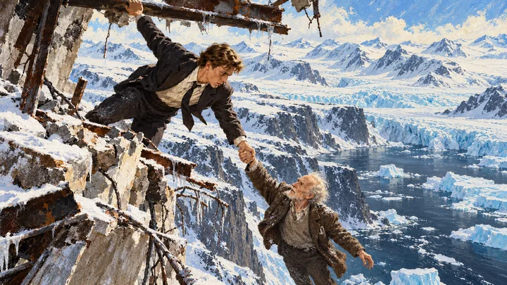 Illustration peinte : ARCHE · GALERIE EFFONDRÉE · CONTINU.