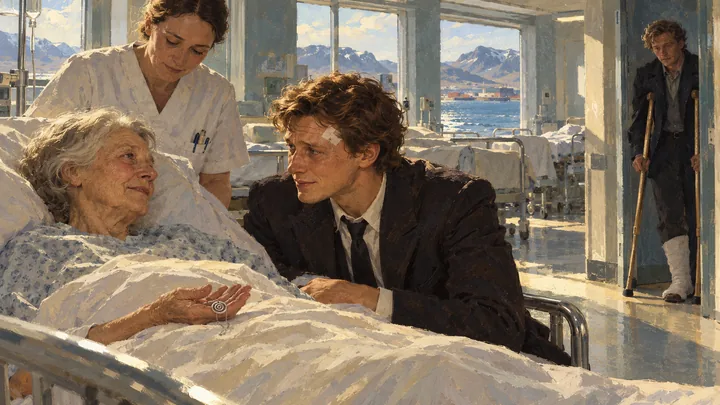 Illustration peinte : HÔPITAL DE LONGYEARBYEN · JOUR.