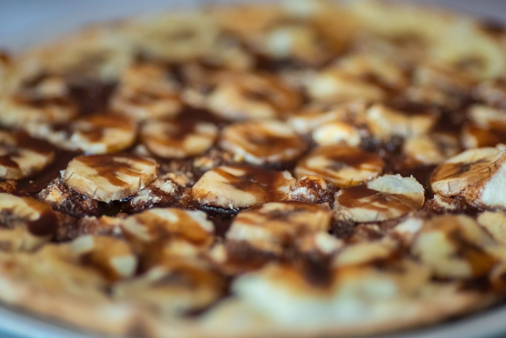 Pizza Pizza à la banane au feu de bois, Pizzeria Sole Mio Nancy