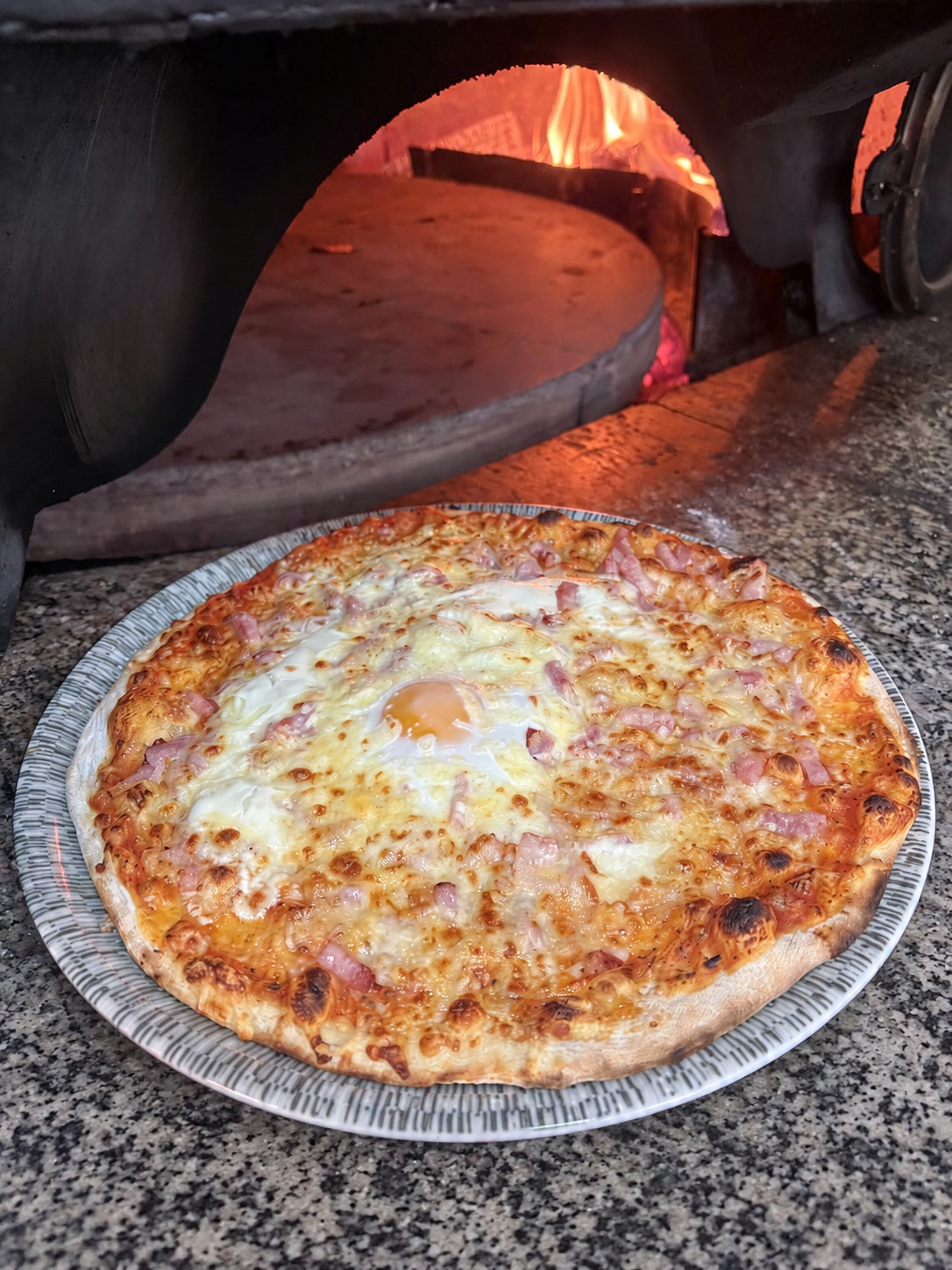 Pizza Paysanne au feu de bois, Pizzeria Sole Mio Nancy